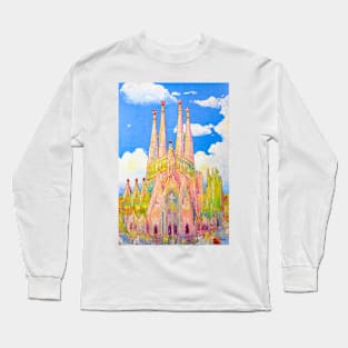 Sagrada Familia. Sky castle Long Sleeve T-Shirt